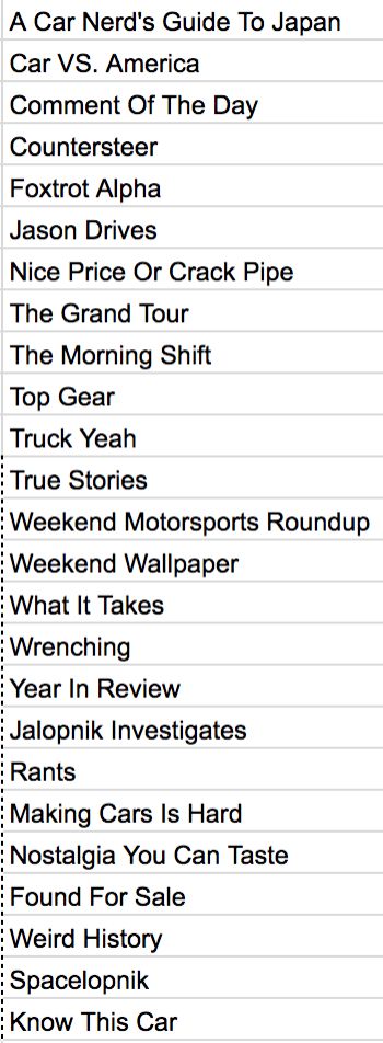 Illustration for article titled Story Type Process Update: Jalopnik